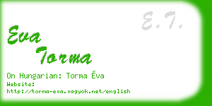 eva torma business card